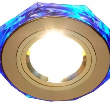 MR-16 2020/2 золото/синяя подсветка (GD/LED/BL) SC   Н