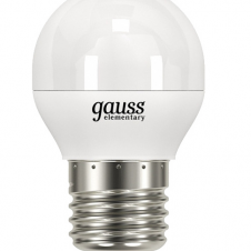 Лампа-LED E27 6W 6500К Gauss Elementary G45 шарик