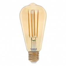 Лампа-LED E27 8W 2700 GLDEN-ST64S Золотая General Lighting