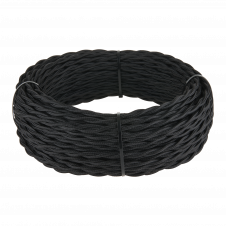 Ретро кабель витой 3х1,5 (черный) 20 м (под заказ) W6453208