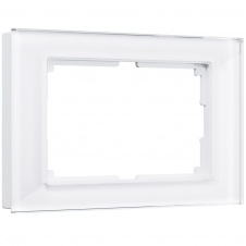 Рамка для двойной розетки (белый,стекло) W0081101