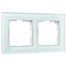 Рамка на 2 поста (натуральное стекло) WL01-Frame-02